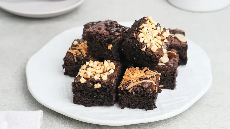 Resep Brownies Panggang Cokelat Almond untuk Camilan